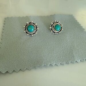 Nizhoni Traders Silver and Turquoise Stud Earrings - NWOT